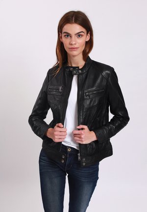 BETHANIE - Veste en cuir - black