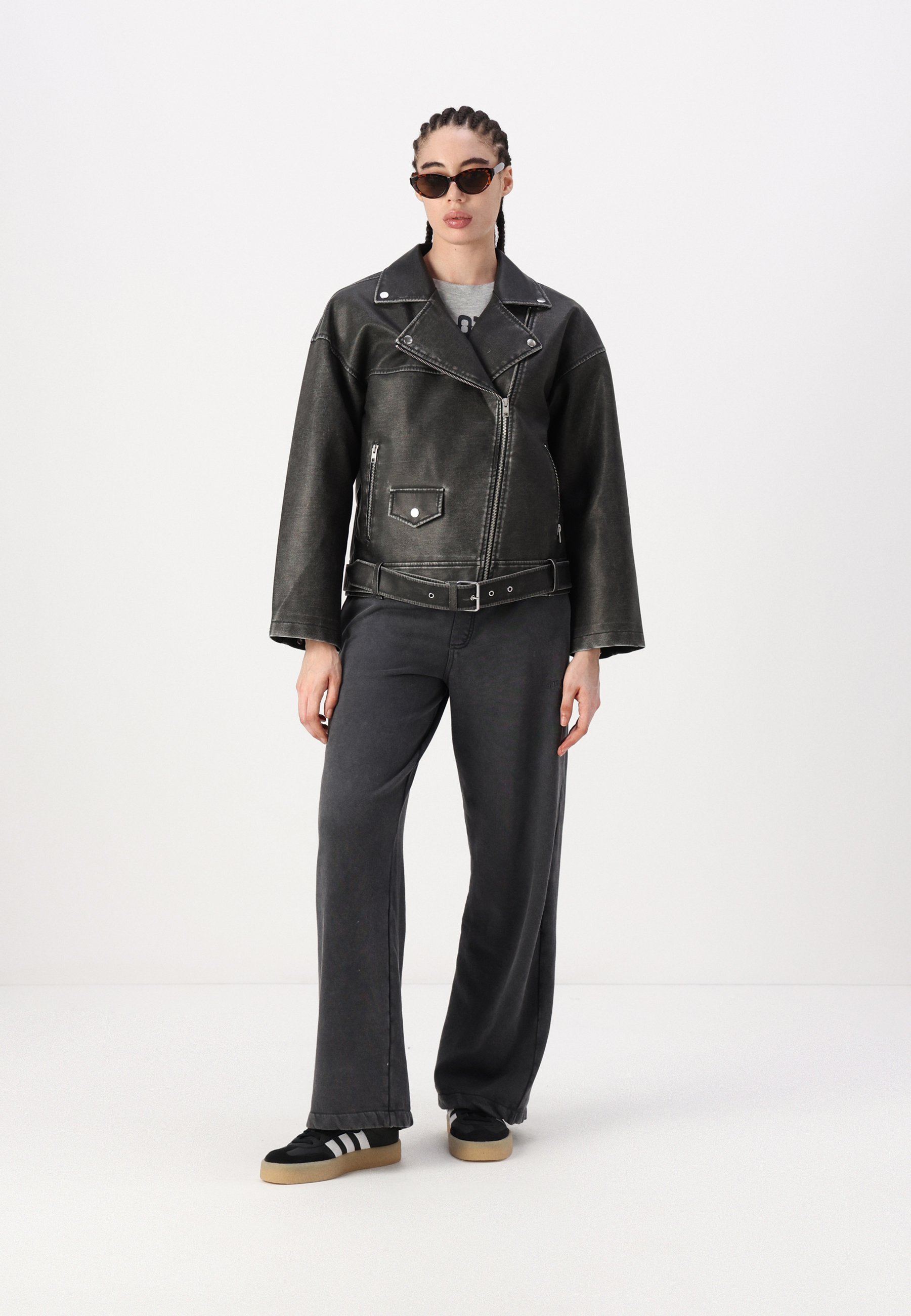 JJXX JXFRIDA BIKER - Faux leather jacket - black/black - Zalando.co.uk