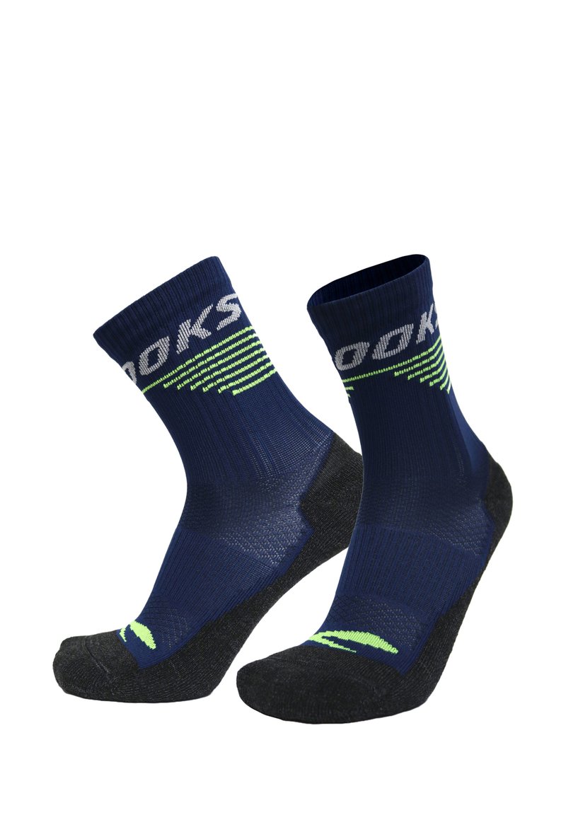 Brooks HIGH POINT CREW - Calcetines de deporte - navy yellow
