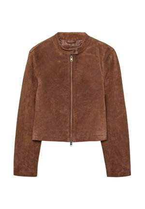 CROPPED - Kožená bunda - dark brown