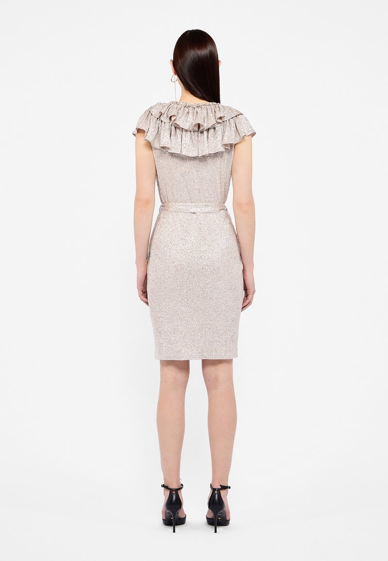 Ida Sjstedt EMMY DRESS - Cocktail dress / Party dress - mushroom silver/rose  gold-coloured - Zalando