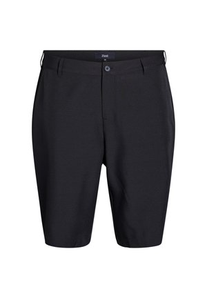 Mustad mustriga vahe-püksid, millel on tasane esiosa, nööbiga kinnihoidmine ja küljetaskud. Valmistatud siledast, kergekaalulisest kangast, millel on struktureeritud lõike.