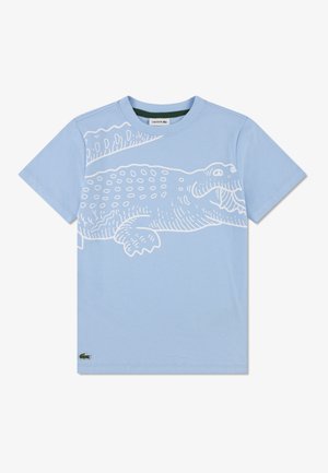 Lacoste VISION LOGO TEE - T-shirt imprimé - light blue