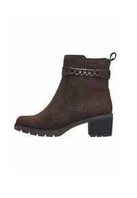 Stivaletti con plateau - mocca suede