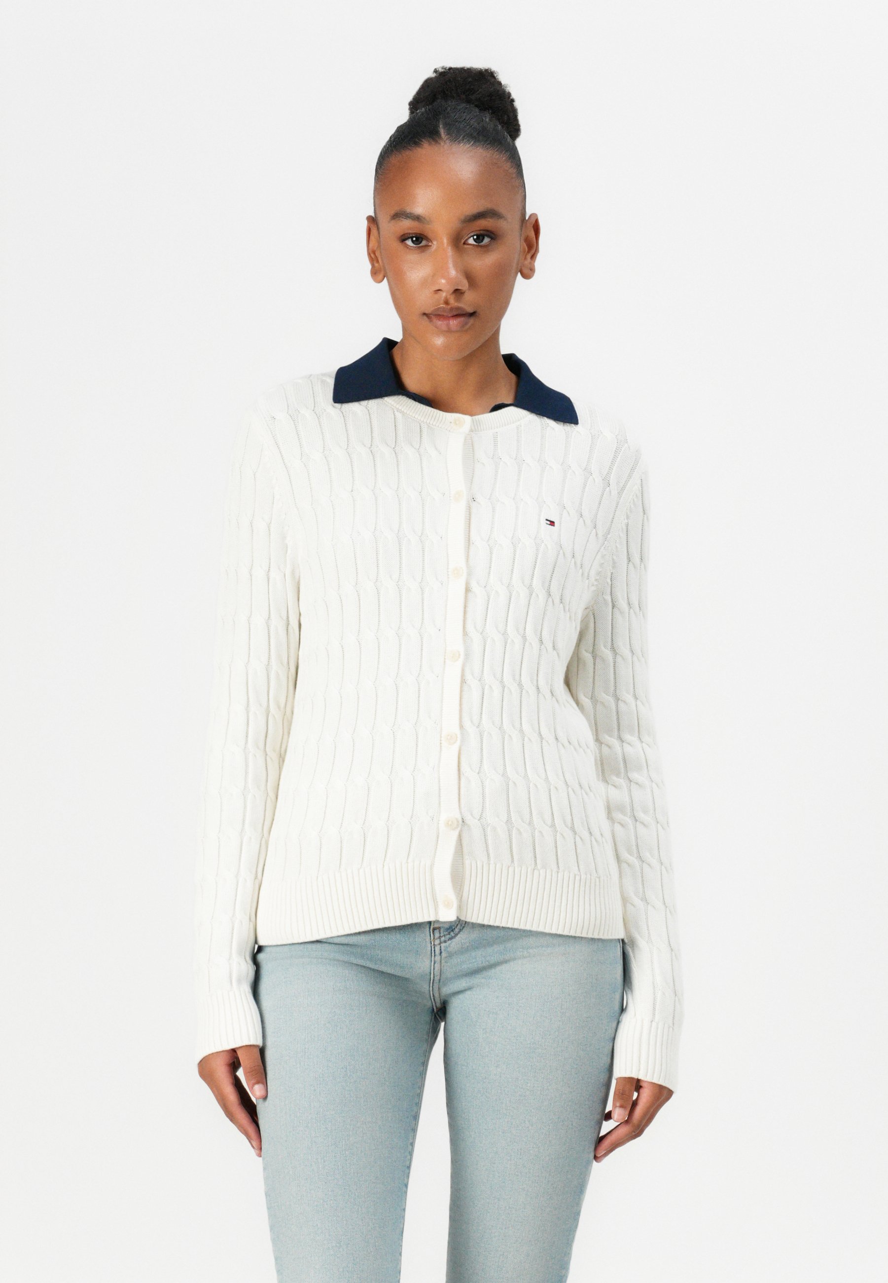 Tommy Hilfiger Cable Knit White Cardigan Buy Tommy Hilfiger Kids