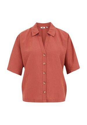 WE Fashion Button-down blouse - vintage red