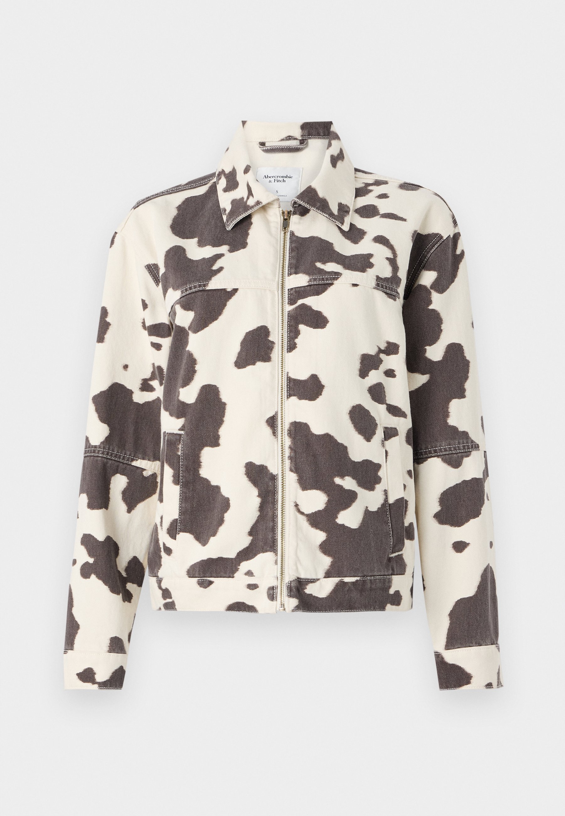 Abercrombie & Fitch CLEAN ZIP FRONT JACKET COW PRINT - Veste en