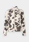 CLEAN ZIP FRONT JACKET COW PRINT - Giacca di jeans - white
