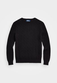 THE ICONIC CABLE KNIT CASHMERE JUMPER UNISEX - Džemperis - black