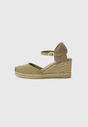 Pleištapadžiai sandalai - khaki