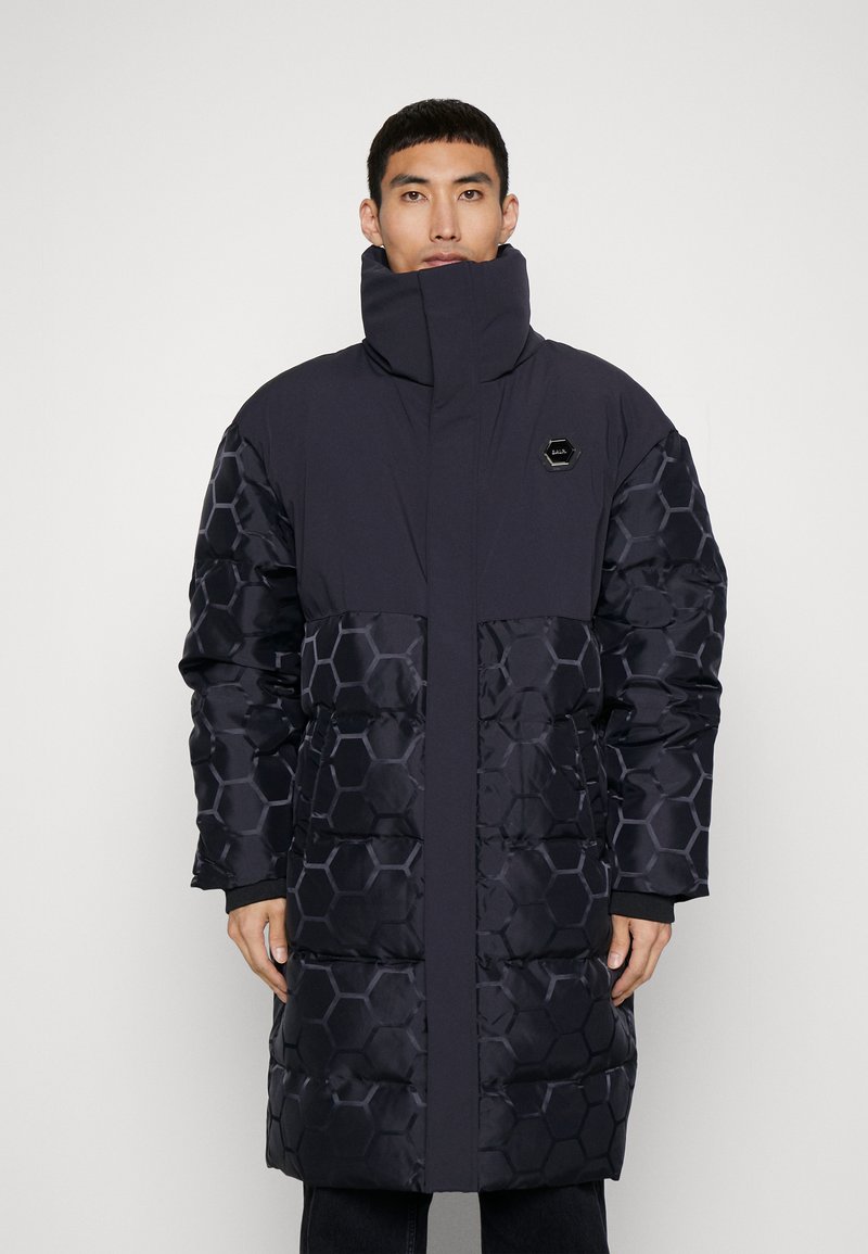 BALR. DANTE JACQUARD LONG PUFFER - Winter coat - jet black/black 
