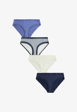 Next, LACE BRIEFS FOUR PACK - Slip - navy stripe