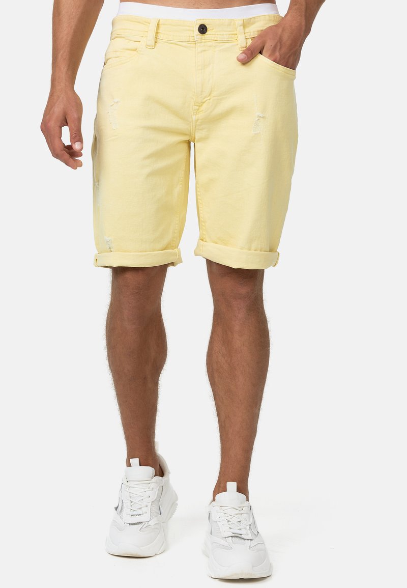 INDICODE JEANS - PAGE - Denim shorts - pale banana, Enlarge