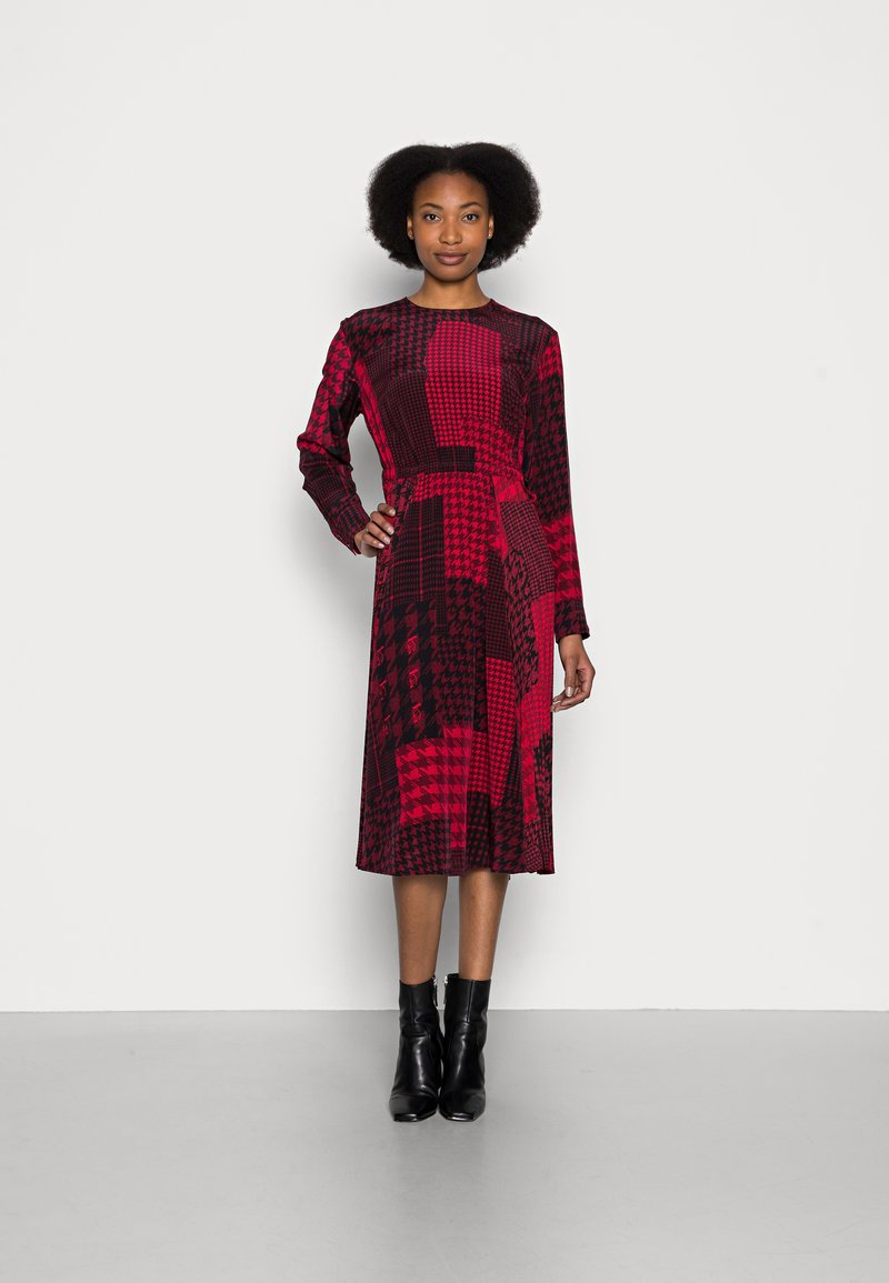 Tommy Hilfiger ICON PATCHWORK MIDI DRESS - Vestido de dia - red