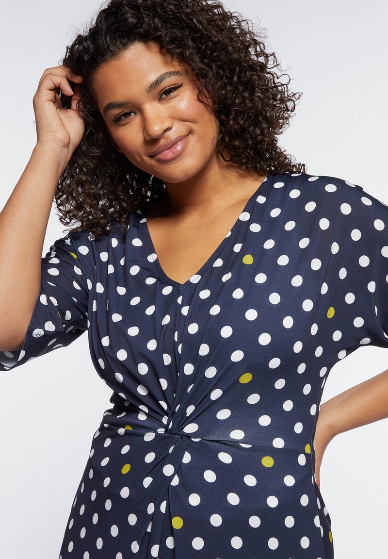 Prathima Hospitals White And Black Polka Dot Dress Zara Sequin