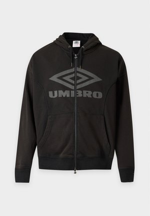 Umbro, ZIP THROUGH HOODIE - Суитшърт с цип - black/sedona sage