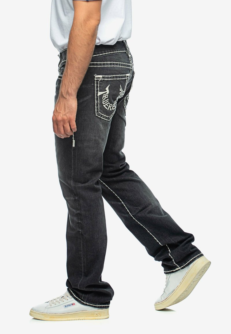 True Religion RICKY SUPER T - Jeans Straight Leg - populous black 