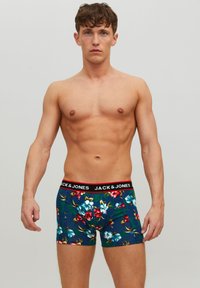 Jack & Jones - FLOWER TRUNKS 3 PACK - Culotte - black/bardaboes cherry/maritime blue Imagen en miniatura 1