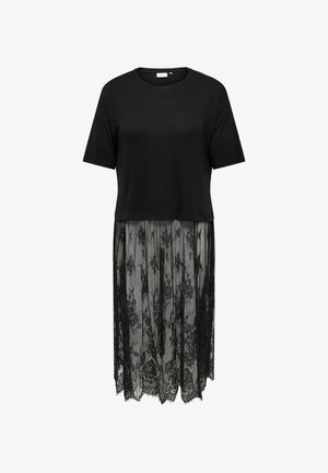 ONLY Carmakoma, LACE DRESS CARTAHLIA LONG DRESS - Maxikjoler - black