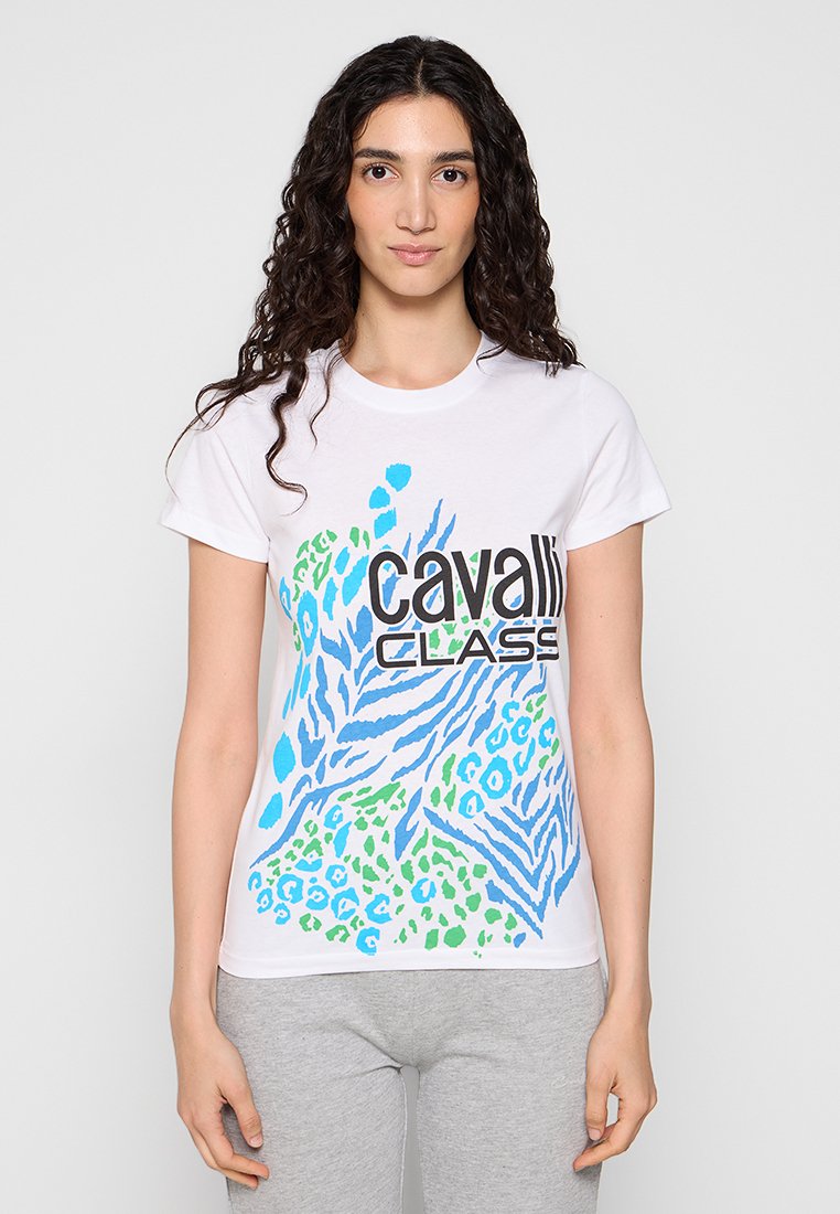 Cavalli Class T-shirt print crème