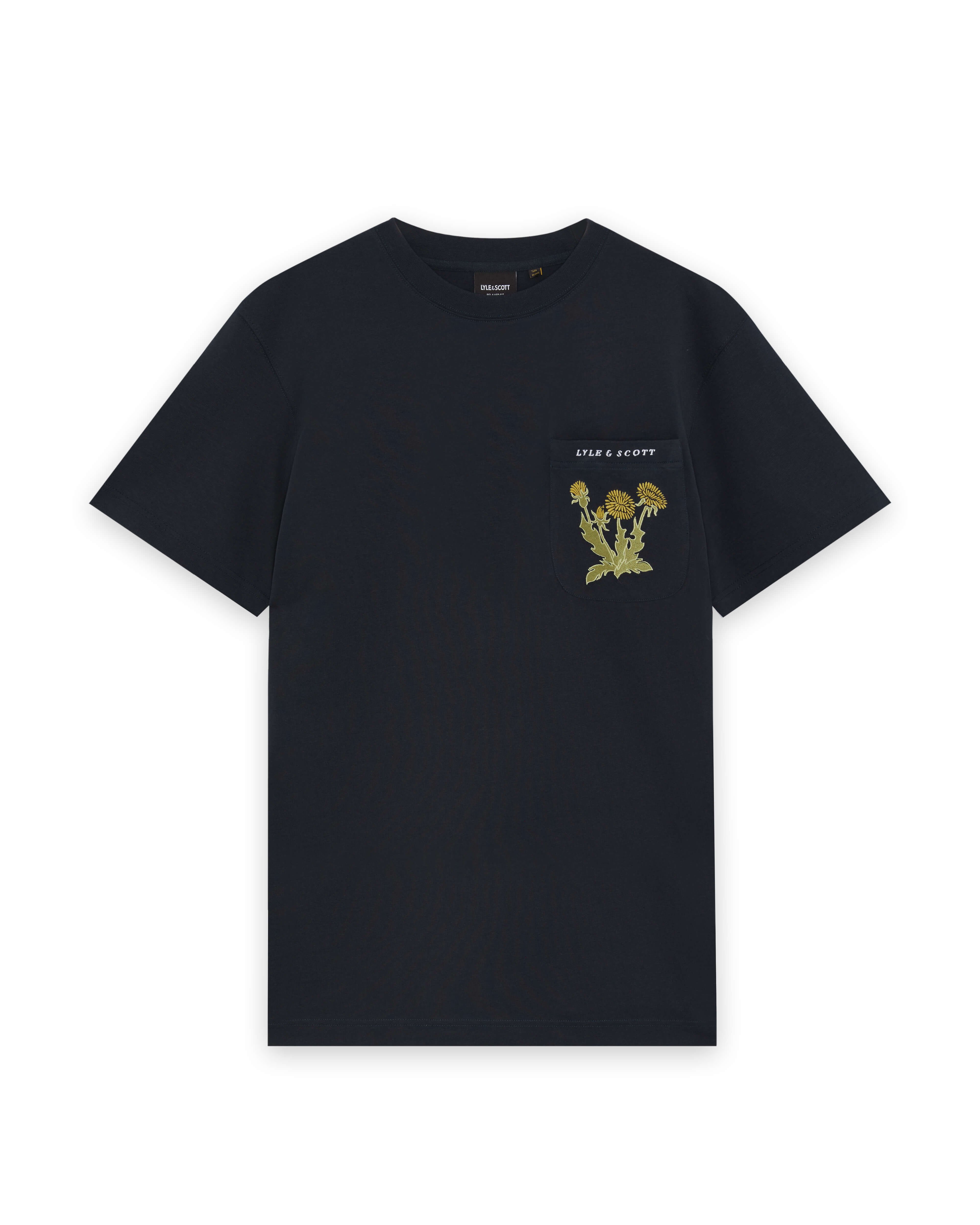 Lyle & Scott FLORAL EMBROIDERY - Print T-shirt - dark navy/dark