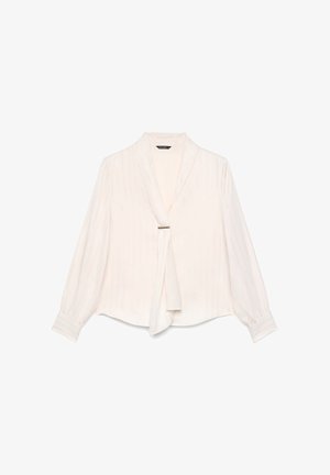 Calliope, CAMICIA RIGHE - Button-down blouse - var bianco lana