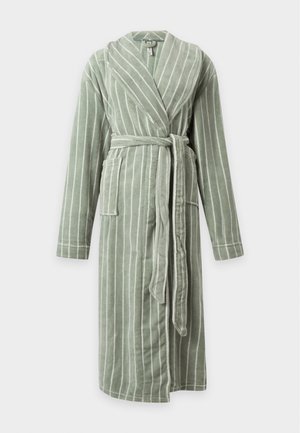 Lindex, ROBE STRIPE - Badjas - light dusty green