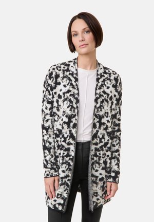 LONG - Strickjacke - offwhite gemustert