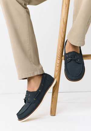 Next, REGULAR FIT WITH LACES - Scarpe da barca - navy