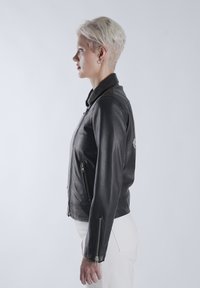Mira Paris MI AMOR EMBROIDERY BIKER PERFECTO JACKET - Kožená bunda - black