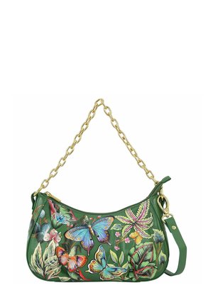 RUCHED EAST WEST HOBO WITH CHAIN - Handbag - dancing leaves