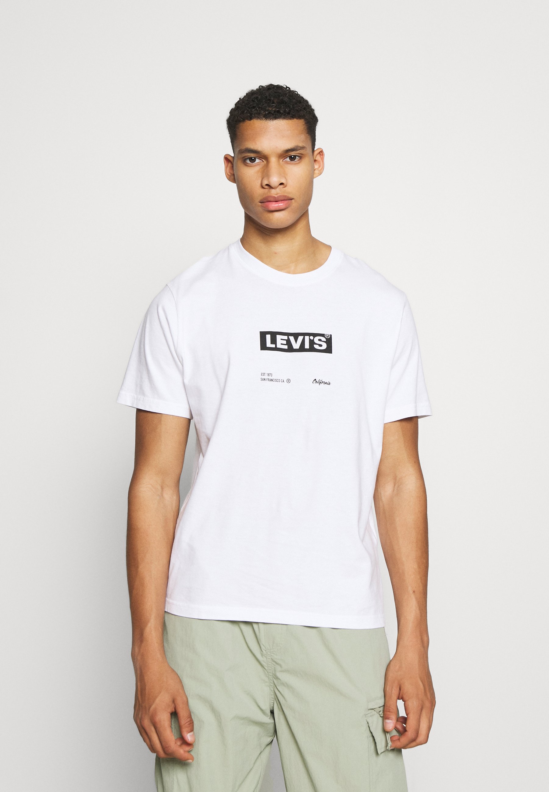 RELAXED FIT TEE - Print T-shirt - white 