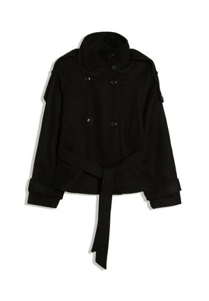 Bershka, FUNNEL-NECK TRENCH JACKET - Veste mi-saison - black