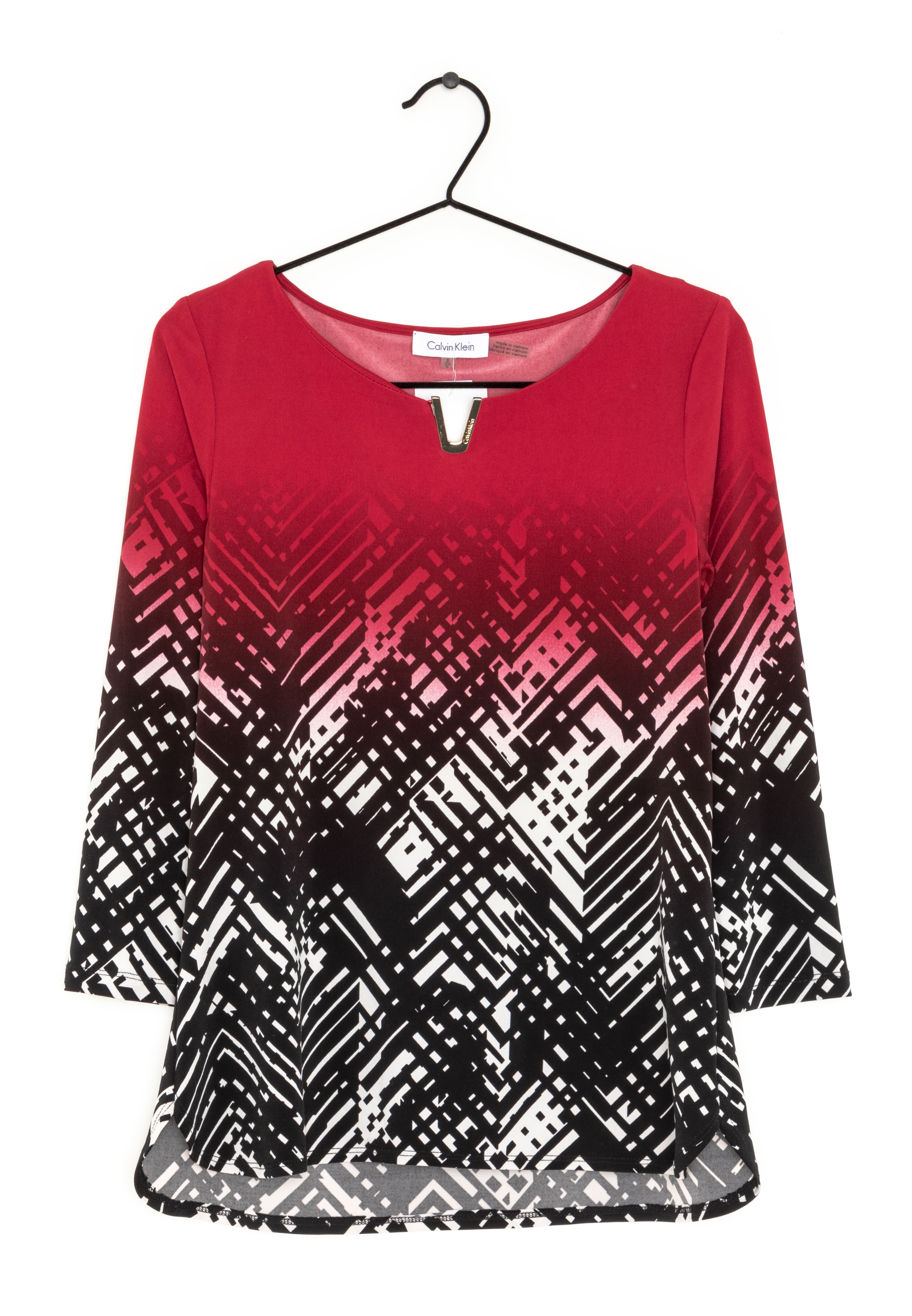 Calvin Klein Long sleeved top - red 