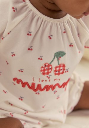 Next, REGULAR FIT - ROMPER - Jumpsuit - white cherry embroidered i love my mummy