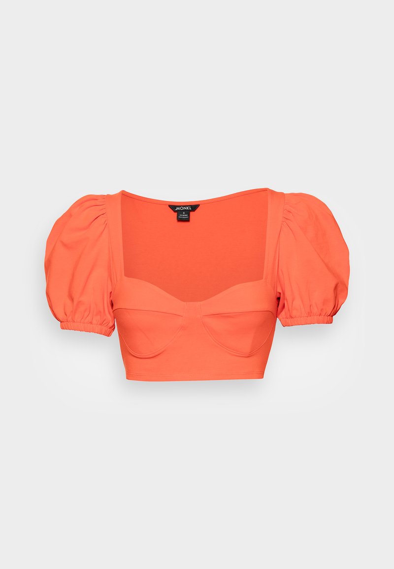 Monki T-shirt basic oranje Monki T-shirt basic oranje