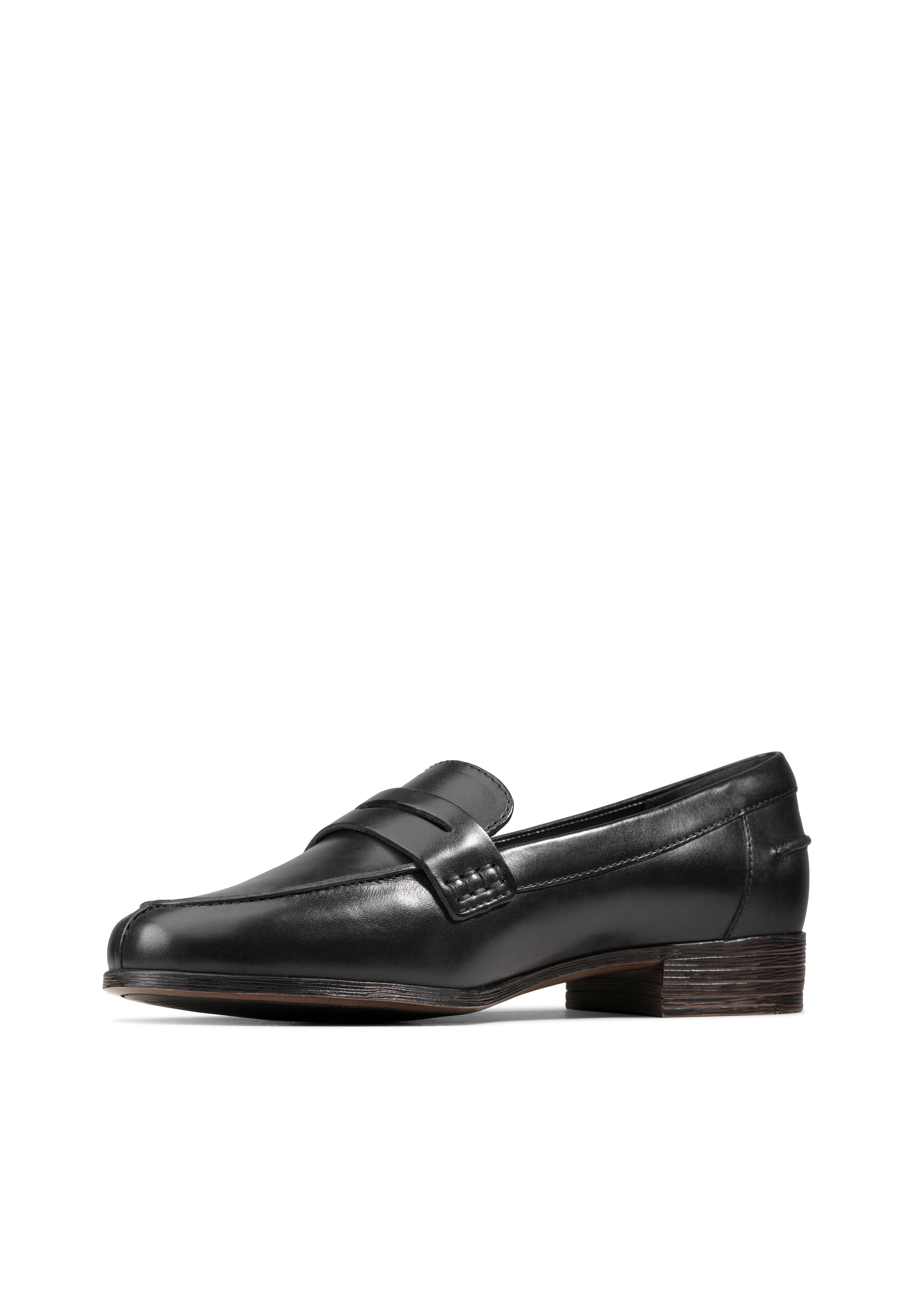 Clarks Instappers - black leather/Zwart - Zalando.nl