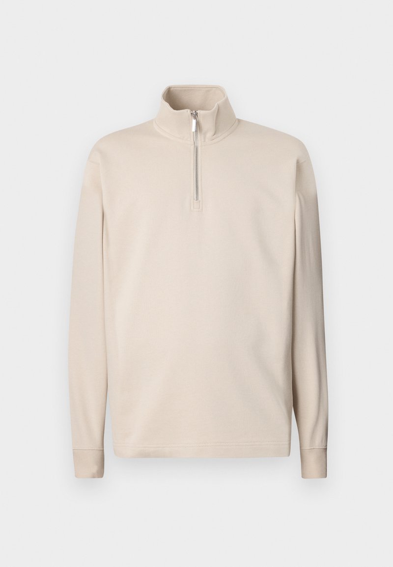 Selected Homme SLHRELAXLUKE HALF ZIP Sweatshirt oatmeal/beige