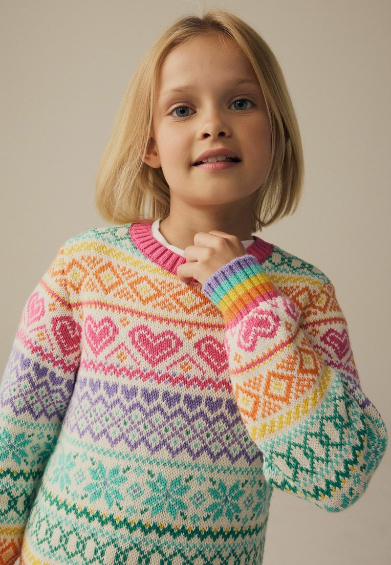 Little Bird REGULAR FIT - PASTEL CHRISTMAS FAIRISLE PATTERN - Džemper - multi
