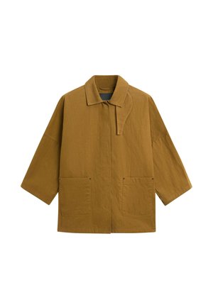 Massimo Dutti, BUTTON-TAB CAPE JACKET - Manteau court - khaki