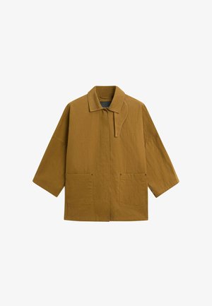 Massimo Dutti, BUTTON-TAB CAPE JACKET - Cappotto corto - khaki