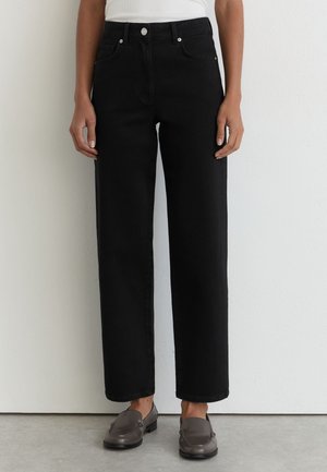 Reiss, REGULAR FIT - SELIN MID-RISE STRAIGHT-LEG JEANS - Jeans a sigaretta - black