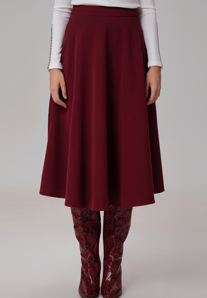Smart and Joy MIDI - Jupe trapèze - rouge foncé