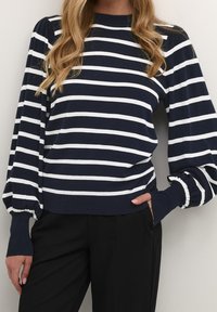 Kaffe Stickad tröja - dark blue