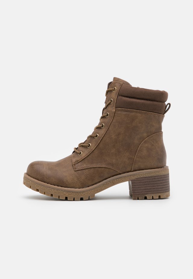 Schnürstiefelette - taupe