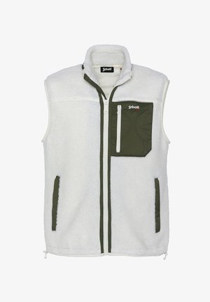 Schott ZIP - Bodywarmer - blanc cassé kaki