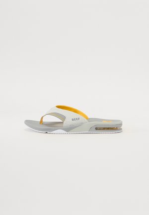 FANNING - T-bar sandals - yellow/grey