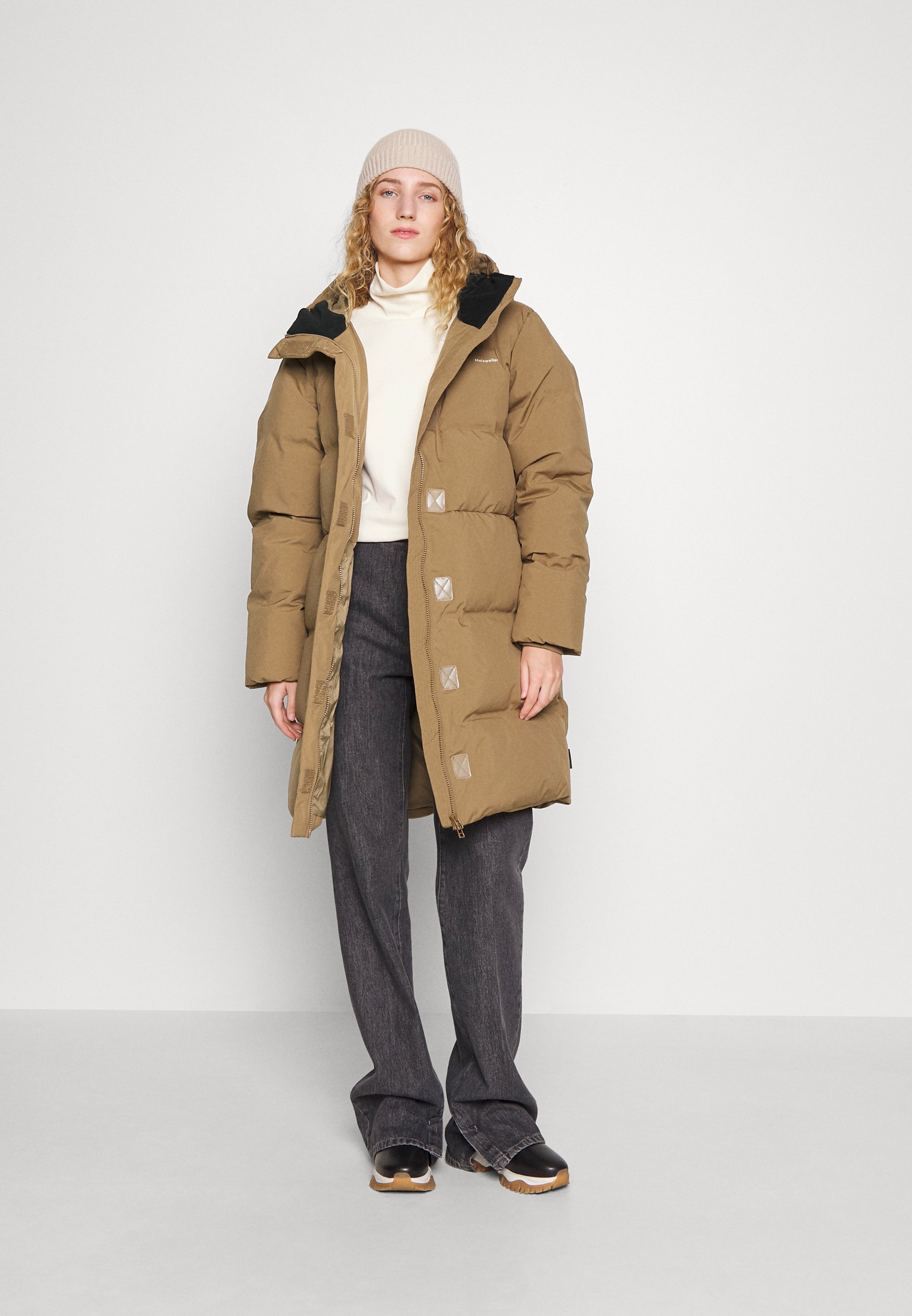 light brown bubble coat