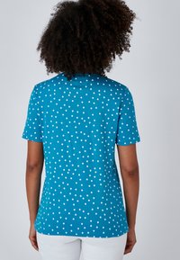 Damart COL TUNISIEN - Camiseta estampada - bleu pois