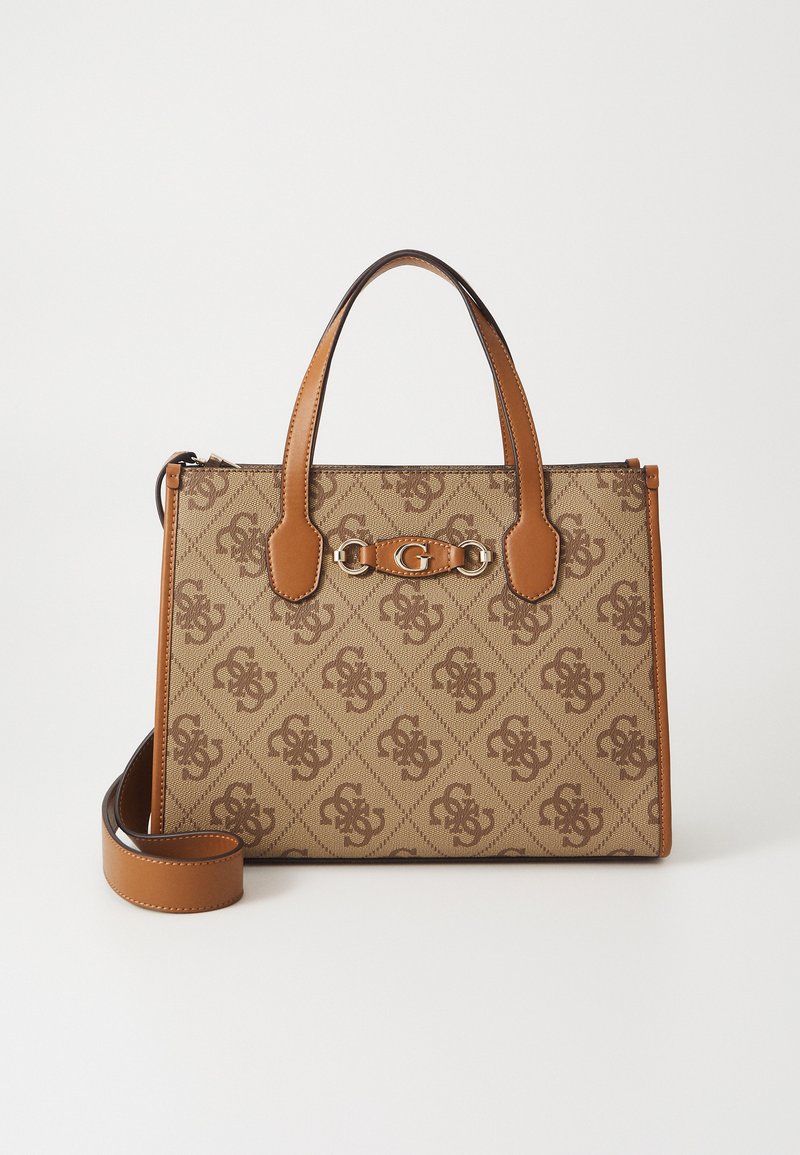 Guess - IZZY TOTE - Handbag - latte logo, Enlarge